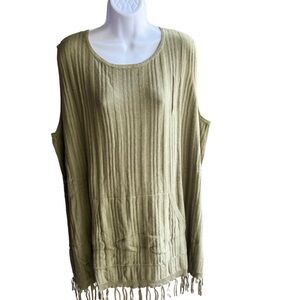 Isaac Mizrahi Live! Bridgehampton Novelty Sweater Rosemary (Green) size Plus 3X